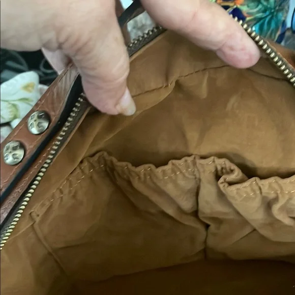 Patricia Nash Brown and Pink Floral Leather Shoulder Bag with Whimsical Design - Picture 6 of 9